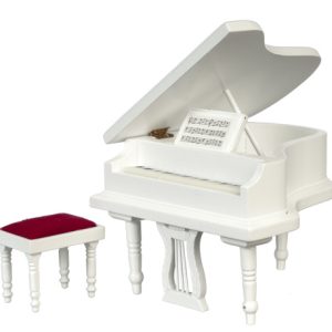 PIANO W/BENCH/WHITE