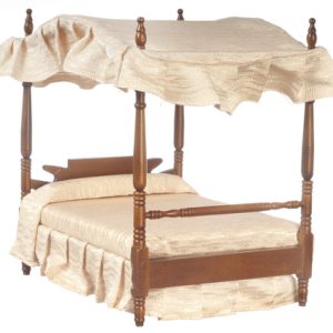 DOUBLE CANOPY BED/WALNUT