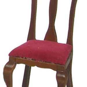 Q.A.SIDE CHAIR/RED/WALNT