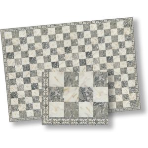 FAUX MARBLE TILE/GREY/WHT
