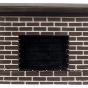 SMALL RED BRICK FIREPLACE