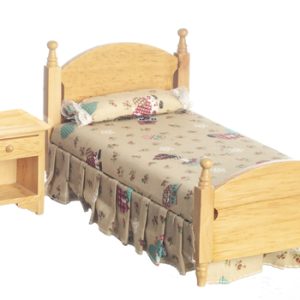 SINGLE BED/NIGHTSTAND/OAK
