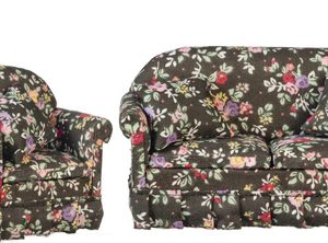 SOFA & CHAIR SET/BLACK