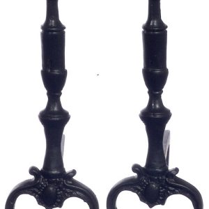 PERIOD BLACK ANDIRONS/2