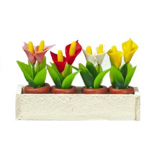 WINDOW BOX W/LILIES/WHITE