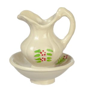 PITCHER&BOWL/FLWRS/CREAM