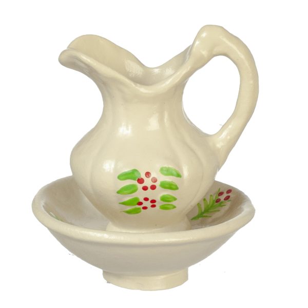 PITCHER&BOWL/FLWRS/CREAM