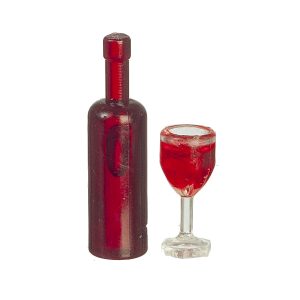 RED WINE BOTTLE/FIL.GLAS^