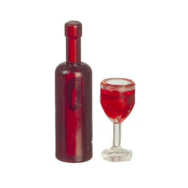 RED WINE BOTTLE/FIL.GLAS^