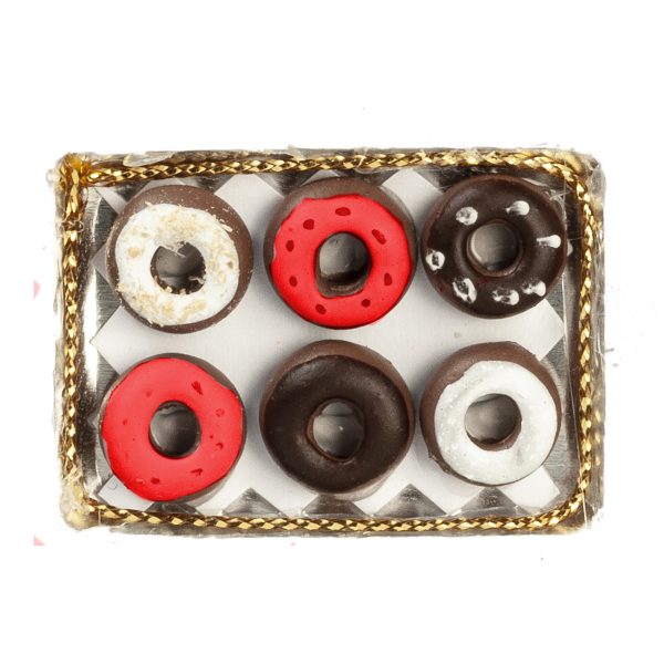 6 DONUTS ON TRAY^
