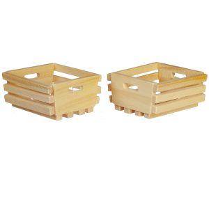 WOODEN CRATES/SET/2
