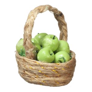 GREEN APPLES IN BASKET