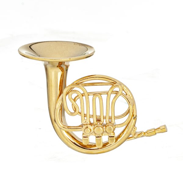 BRASS FRENCH HORN/CAS/2in