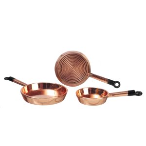 COPPER FRYING PANS/SET/3