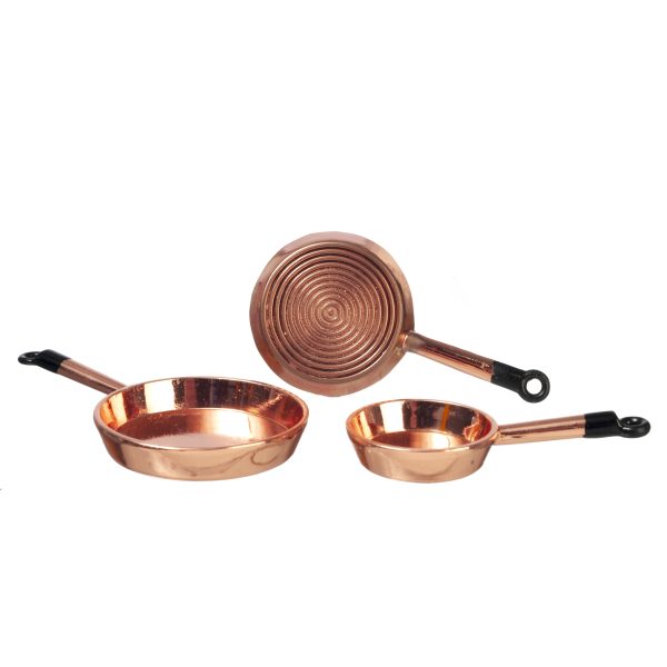 COPPER FRYING PANS/SET/3