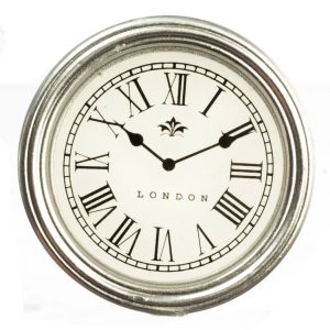LG.SILVER/WHITE CLOCK