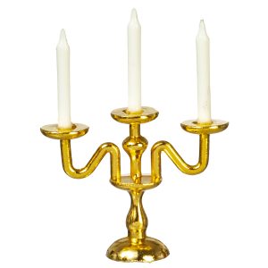 3-ARM CANDELABRA/GOLD