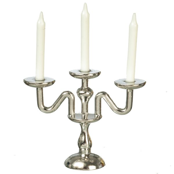 3-ARM CANDELABRA/SILVER