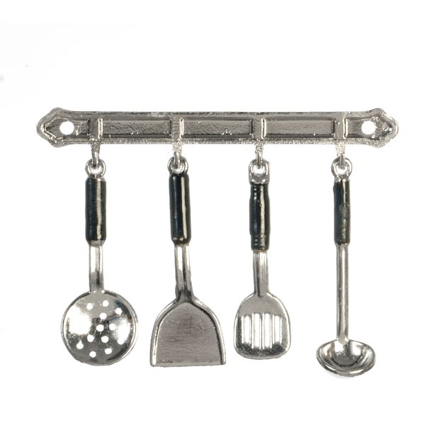 UTENSILS ON RACK/SILVER/5