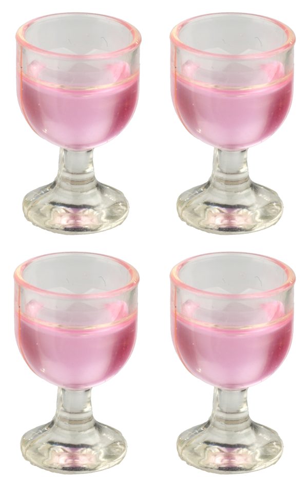 ROSE GOBLETS/SET/4