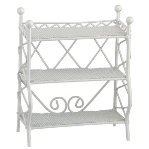 3-SHELF UNIT/WHITE WIRE