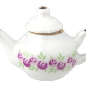 TEAPOT/WHT/PNK/FLORAL