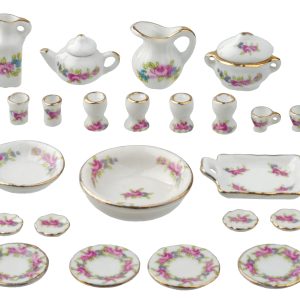 PINK FLORAL TABLE SET/42