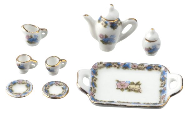 FLORAL TEA SET/10 PCS