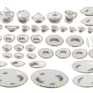PINK FLORAL TABLE SET/50