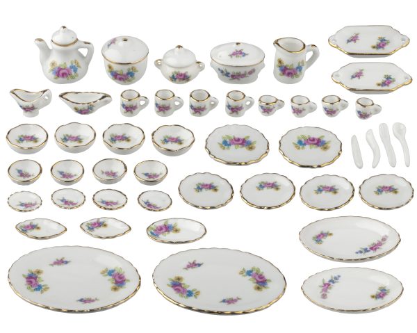 PINK FLORAL TABLE SET/50