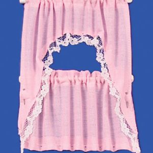 CURTAINS/RUF.CAPE SET/PNK