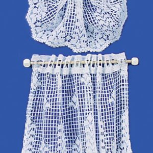CURTAINS/CROCHET LACE/WHT