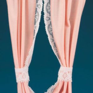 TIE BACK CURTAINS/PEACH