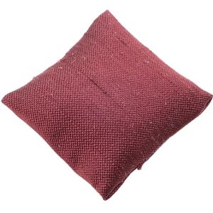 PILLOW/BURGUNDY WHT LACE