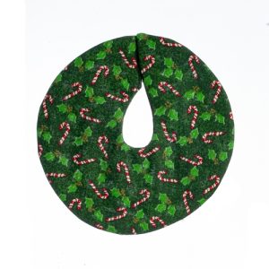 TREE SKIRT/GRN.CANDY CANE