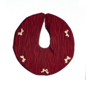 TREE SKIRT/CRANBERRY/BOW