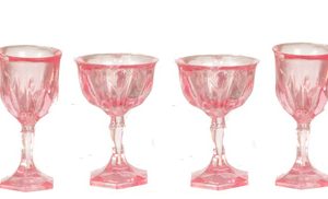 CUT STEMWARE/PINK/6pcs