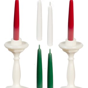 CANDLESTICKS W/CANDLES/2