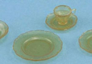 DEPRESSION DISH SET/5/AMB