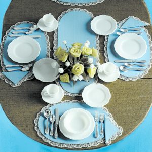 DISHES AND SILVER/4 SETS