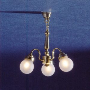 3-ARM FROSTED GLOBE CHAND