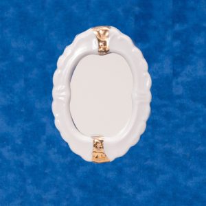 WHITE MIRROR/GOLD TRIM