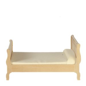 SLEIGH BED/UNFINISHED