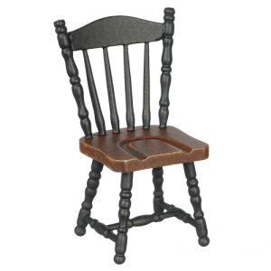 SIDE CHAIR/BLACK/WALNUT
