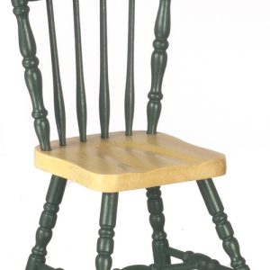 SIDE CHAIR/OAK/GREEN
