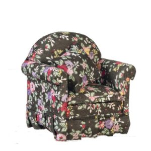 CHAIR W/PILLOWS/BLACK FLR