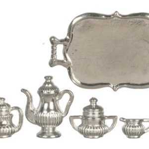SILVER TEA SET/TRAY