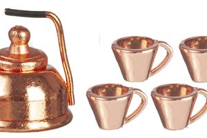 COPPER TEA SET/5