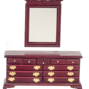 DRESSER W/MIRROR/MAHOG