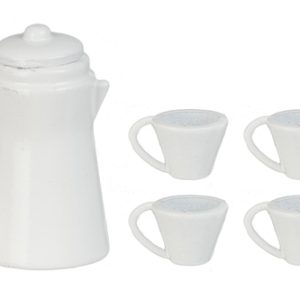 WHITE COFFEE SET/SET/5